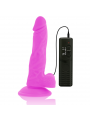 DIVERSIA - DILDO VIBRANTE FLESSIBILE VIOLA 18 CM -O- 4 CM