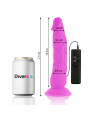 DIVERSIA - DILDO VIBRANTE FLESSIBILE VIOLA 21 CM -O- 4.9 CM