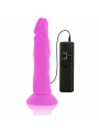 DIVERSIA - DILDO VIBRANTE FLESSIBILE VIOLA 23 CM -O- 4.3 CM