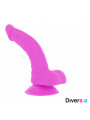 DIVERSIA - DILDO VIBRANTE FLESSIBILE VIOLA 21.5 CM -O- 4.5 CM