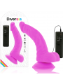 DIVERSIA - DILDO VIBRANTE FLESSIBILE VIOLA 21.5 CM -O- 4.5 CM