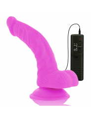 DIVERSIA - DILDO VIBRANTE FLESSIBILE VIOLA 21.5 CM -O- 4.5 CM