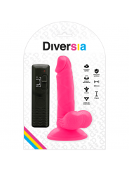 DIVERSIA - DILDO VIBRANTE FLESSIBILE ROSA 17 CM -O- 3.3 CM