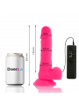 DIVERSIA - DILDO VIBRANTE FLESSIBILE ROSA 20.5 CM -O- 4.2 CM