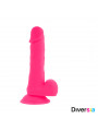 DIVERSIA - DILDO VIBRANTE FLESSIBILE ROSA 20.5 CM -O- 4.2 CM