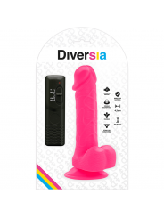 DIVERSIA - DILDO VIBRANTE FLESSIBILE ROSA 20.5 CM -O- 4.2 CM