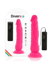 DIVERSIA - DILDO VIBRANTE FLESSIBILE ROSA 21 CM -O- 4.9 CM