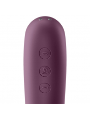 SATISFYER - VIBRATORE DUAL KISS AIR PULSE ROSSO VINO