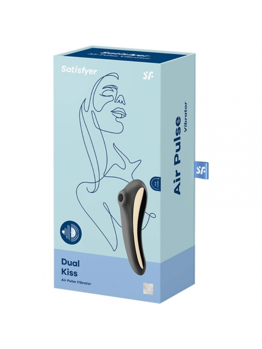 SATISFYER - VIBRATORE DUAL KISS AIR PULSE NERO