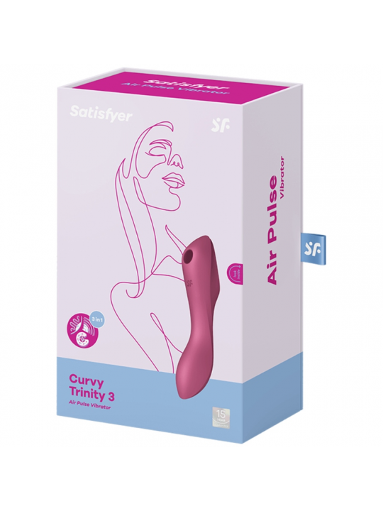 SATISFYER - VIBRATORE CURVY TRINITY 3 AIR PULSE ROSSO