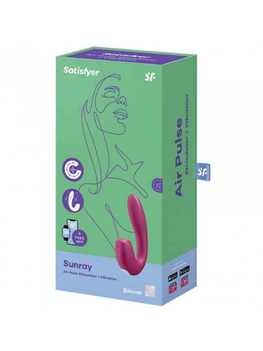 SATISFYER - APP STIMOLATORE E VIBRATORE SUNRAY ROSSO