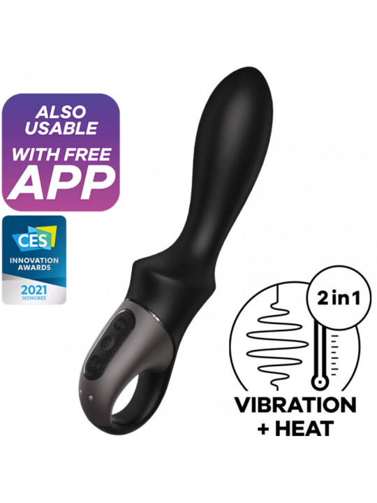 SATISFYER - APP VIBRATORE ANALE HEAT CLIMAX NERO