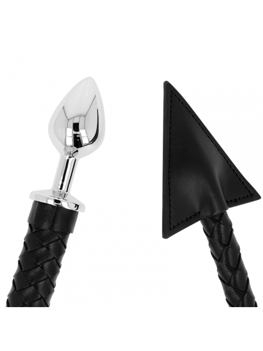 OHMAMA FETISH DEVIL''S TAIL PLUG IN PELLE E METALLO 7 CM