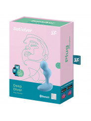 SATISFYER - APP PLUG VIBRANTE DEEP DIVER BLU