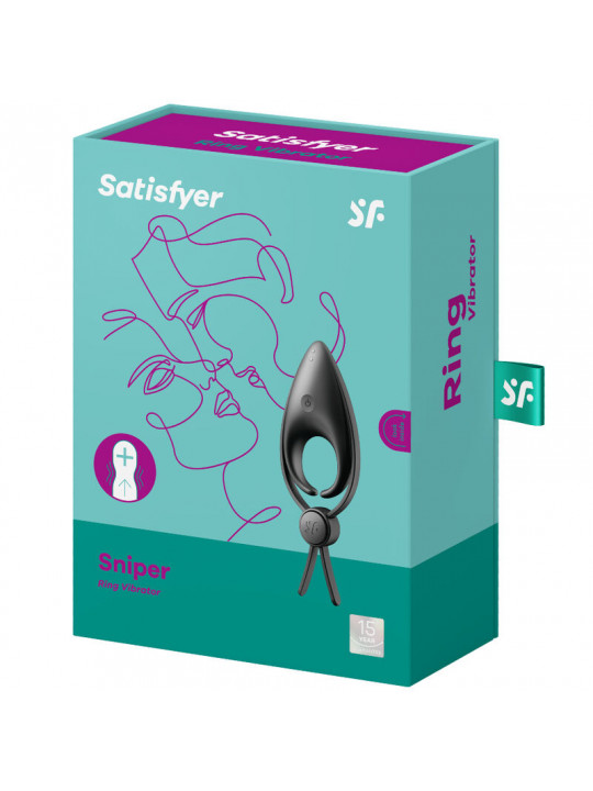 SATISFYER - VIBRATORE AD ANELLO SNIPER NERO