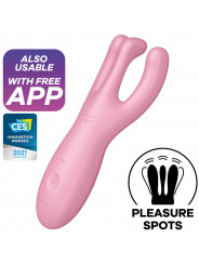 SATISFYER - APP THREESOME 4 VIBRATORE ROSA