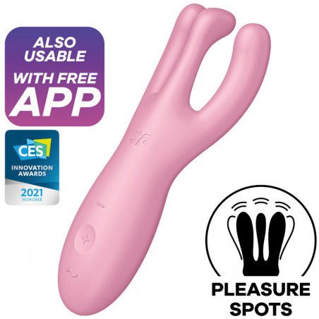 SATISFYER - APP THREESOME 4 VIBRATORE ROSA