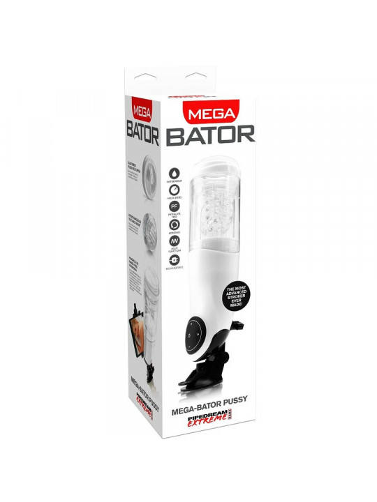 EXTREME TOYZ - PDX MEGA BATOR USB MASTURBATORE MASCHIO VAGINA BIANCO