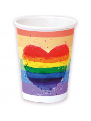 PRIDE - SET 8 BICCHIERI CON BANDIERA LGBT