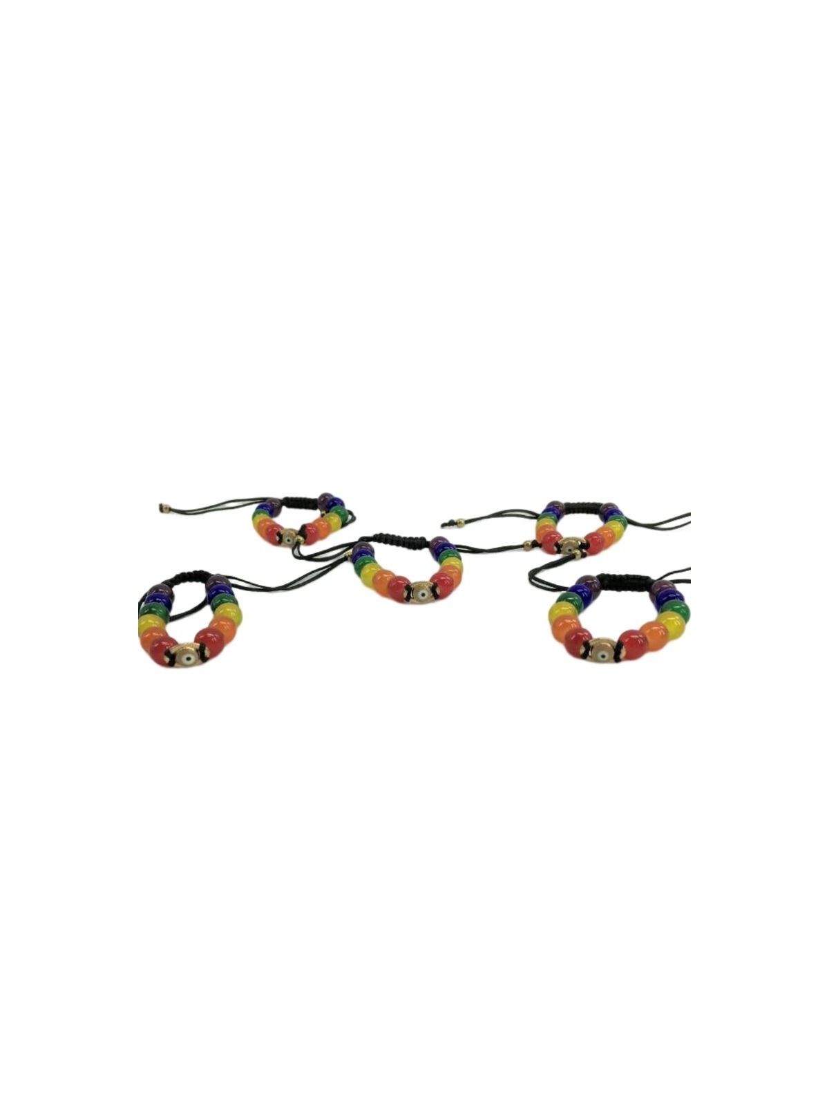 PRIDE - BRACCIALE CON OCCHIO TURCO E BANDIERA LGBT