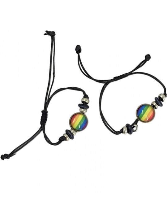 PRIDE - BRACCIALE CERCHIO CENTRALE CON BANDIERA LGBT