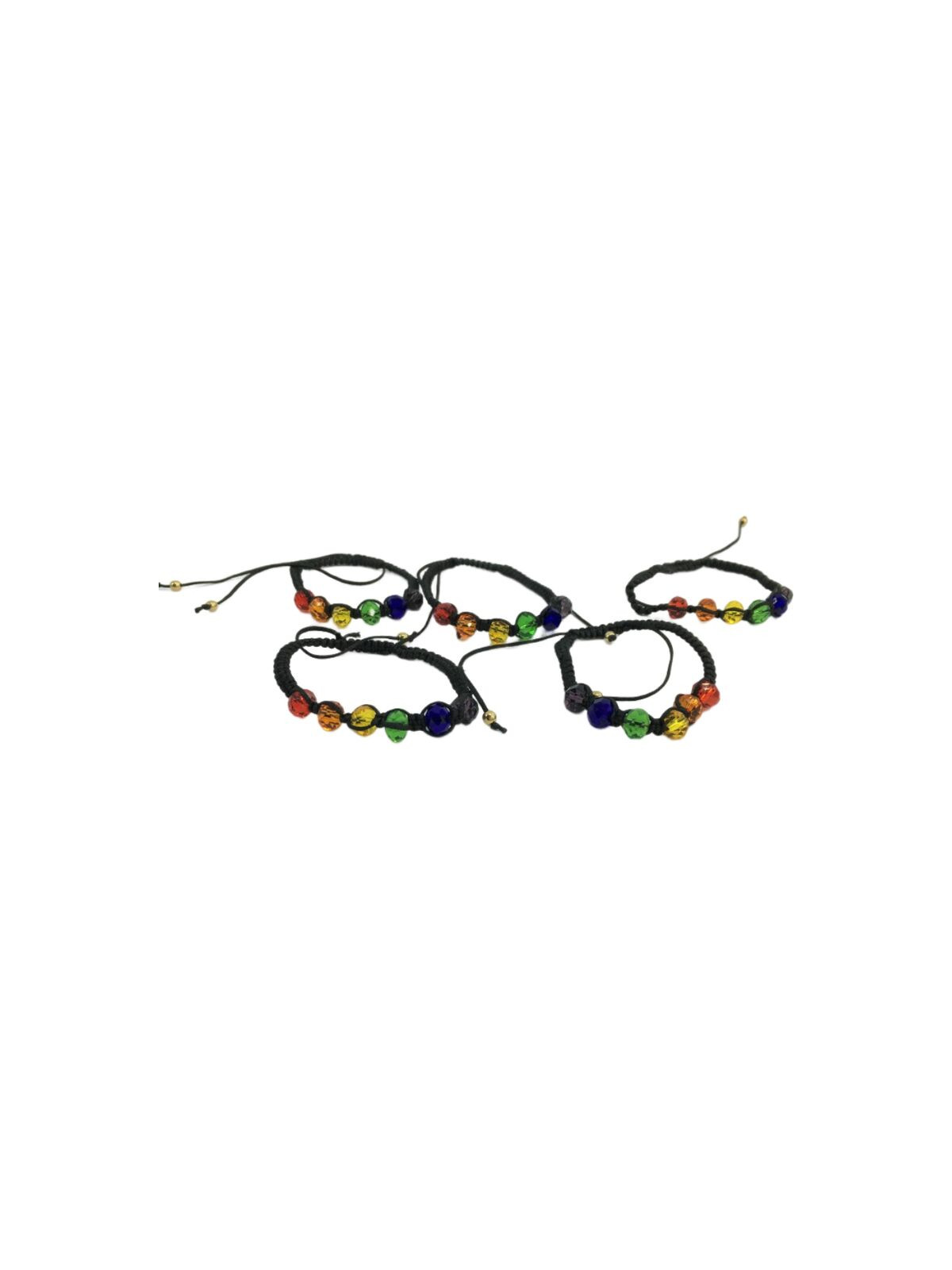 PRIDE - BRACCIALE CON PERLINE CON BANDIERA LGBT