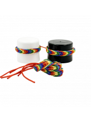 PRIDE - BRACCIALE CON FILI INTRECCIATI CON BANDIERA LGBT