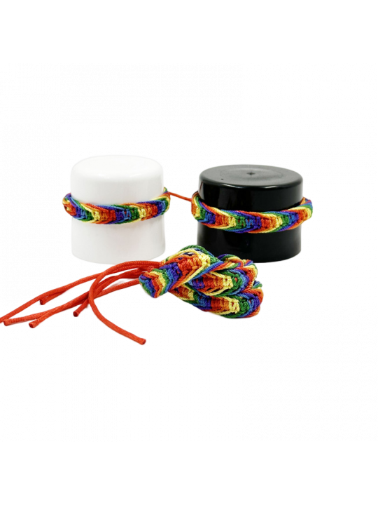 PRIDE - BRACCIALE CON FILI INTRECCIATI CON BANDIERA LGBT