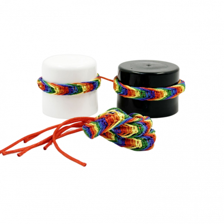 PRIDE - BRACCIALE CON FILI INTRECCIATI CON BANDIERA LGBT