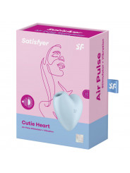 SATISFYER - CUTIE HEART STIMOLATORE E VIBRATORE A IMPULSI D'ARIA BLU