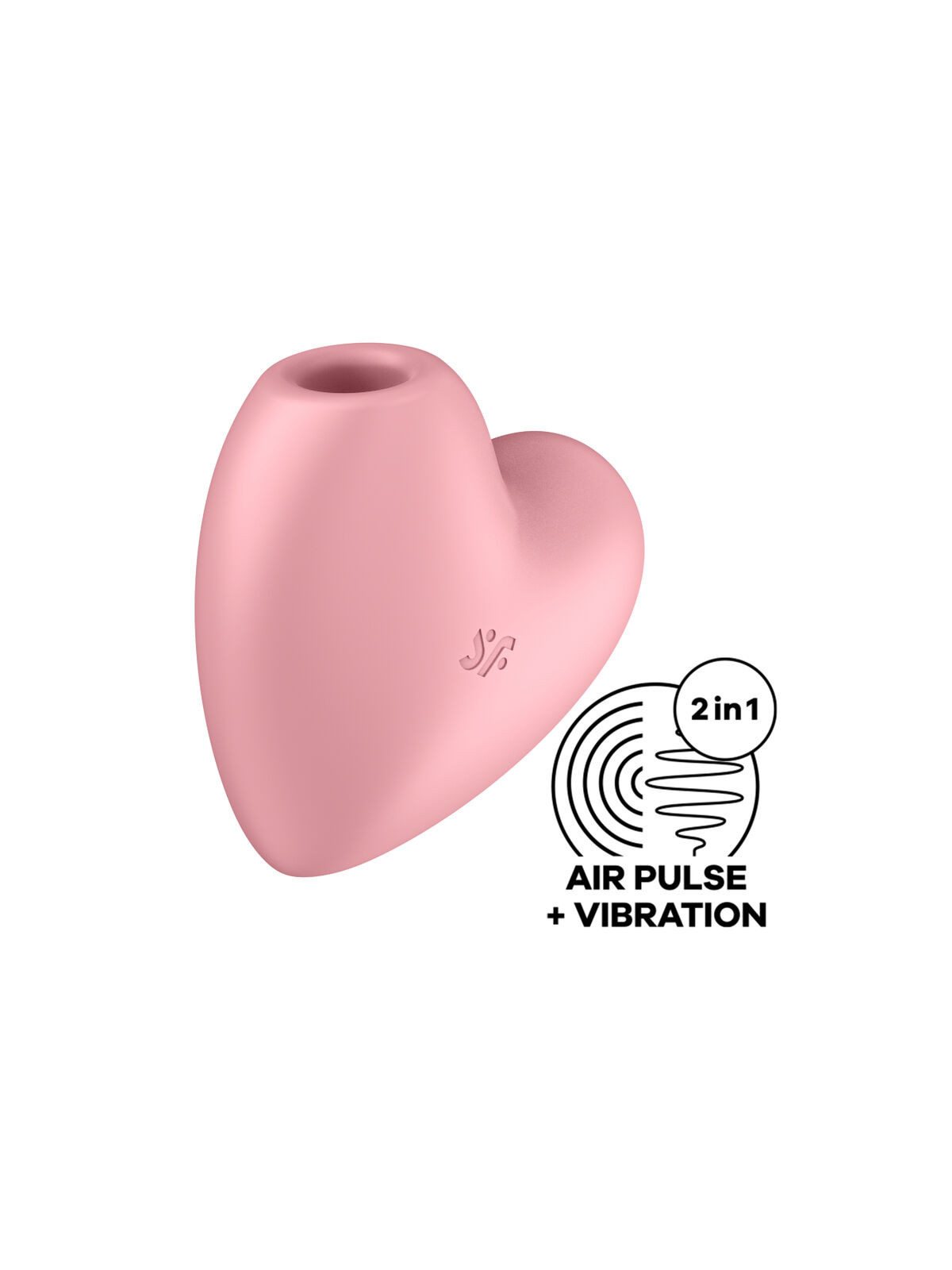 SATISFYER - CUTIE HEART STIMOLATORE E VIBRATORE AIR PULSE ROSA