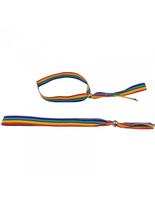 PRIDE - BRACCIALE CON SFERE IN ARGENTO CON BANDIERA LGBT