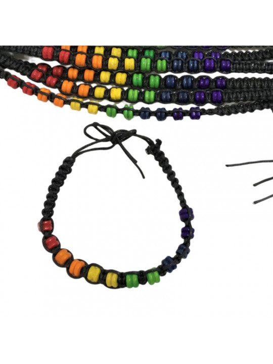 PRIDE - BRACCIALE PERLINE BANDIERA LGBT