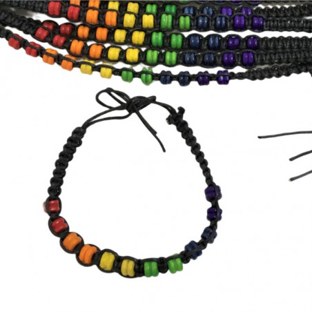 PRIDE - BRACCIALE PERLINE BANDIERA LGBT