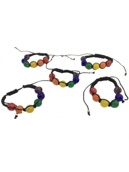 PRIDE - BRACCIALE A SFERA GRANDE CON BANDIERA LGBT