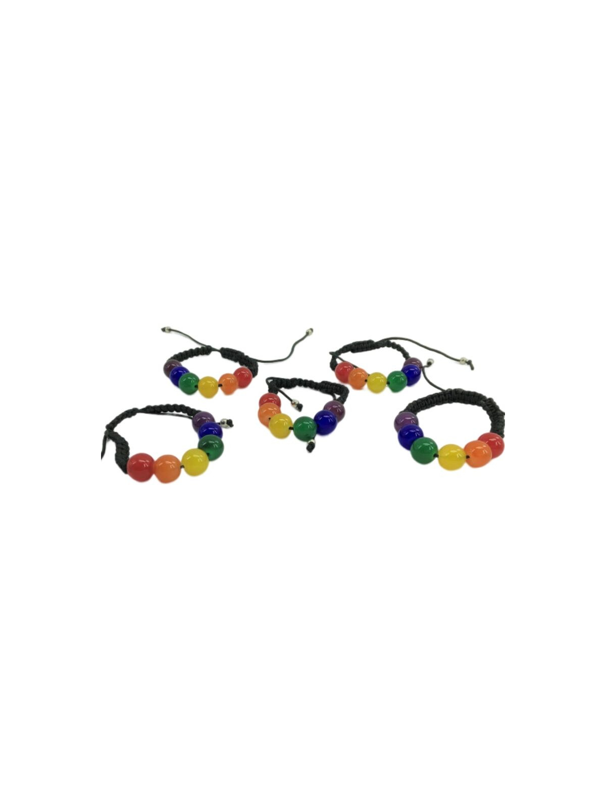 PRIDE - BRACCIALE CON SFERE PICCOLE CON BANDIERA LGBT