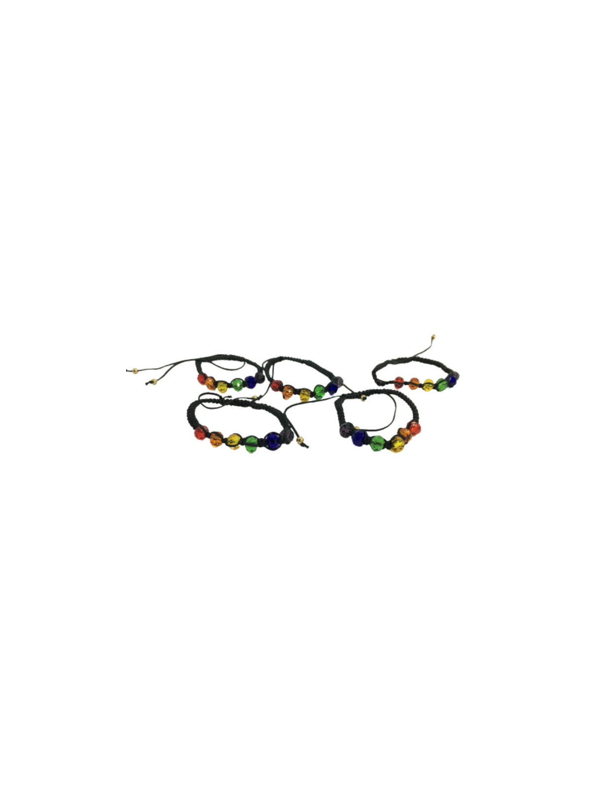 PRIDE - BRACCIALE CON SFERA IN VETRO CON BANDIERA LGBT