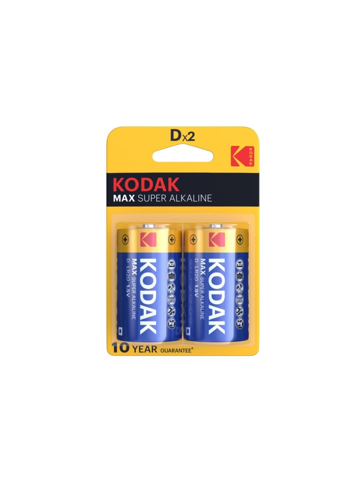 KODAK - BATTERIA ALCALINE MAX D LR20 2 UNITÀ