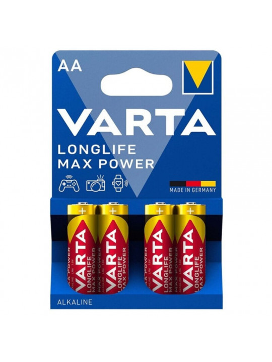 VARTA - BATTERIA ALCALINE MAX POWER AA LR6 4 UNITÀ