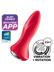 SATISFYER - ROTATOR PLUG 1+ PLUG VIBRANTE APP ROSSO