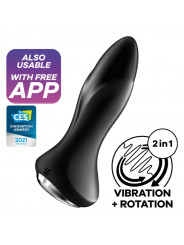 SATISFYER - ROTATOR PLUG 1+ APP VIBRANTE PLUG NERO