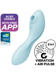 SATISFYER - STIMOLATORE E VIBRATORE CURVY TRINITY 5 AIR PULSE BLU