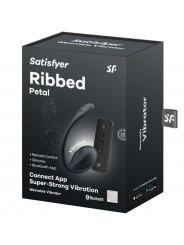 SATISFYER - RIBBED PETAL STIMOLATORE PUNTO G TELECOMANDO NERO APP GRATUITA