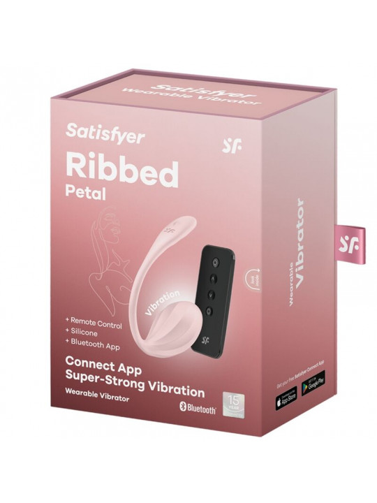 SATISFYER - RIBBED PETAL STIMOLATORE CON TELECOMANDO G POINT ROSE APP FREE