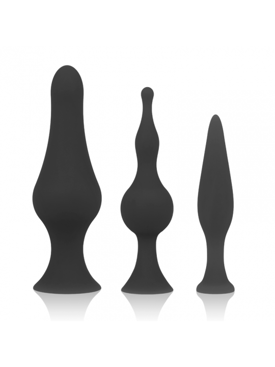 OHMAMA - SET DI TAPPI ANALI IN SILICONE NERO