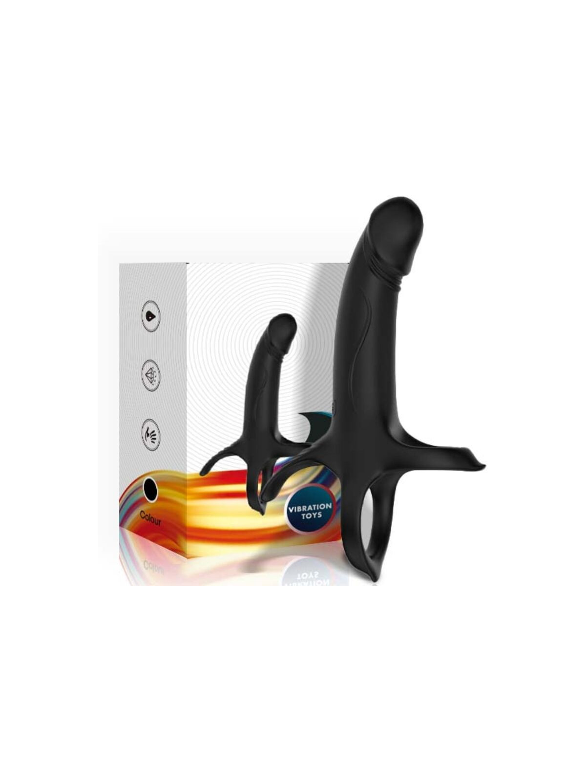 ARMONY - DILDO CON ANELLO E VIBRATORE NERO