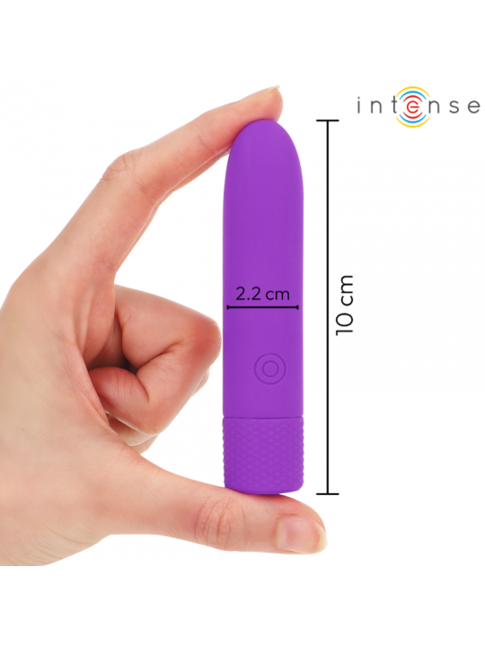 INTENSE - SYMONE BULLET VIBRANTE RICARICABILE USB 8 VIBRAZIONI VIOLA 10 X 2,2 CM