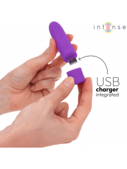 INTENSE - SYMONE BULLET VIBRANTE RICARICABILE USB 8 VIBRAZIONI VIOLA 10 X 2,2 CM