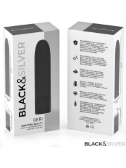 BLACK & SILVER - GERI USB RICARICABILE VIBRANTE BULLET 8 VIBRAZIONI NERO 10 X 2,2 CM