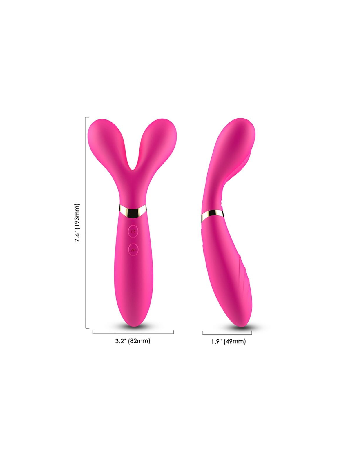 ARMONY - MASSAGGIATORE E VIBRATORE A Y-WAND DOPPIA TESTA FUCSIA